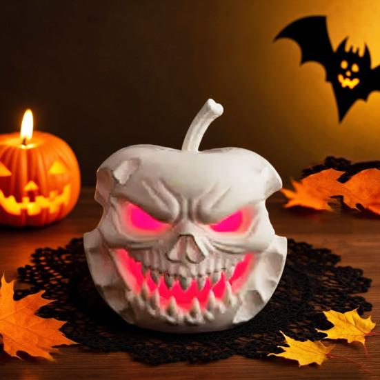 Halloween Evil Fruit Ornament Spooky Tea Light Holder Gothic Tabletop Ornament Creepy Centerpiece for Horror Themed Parties Decoration