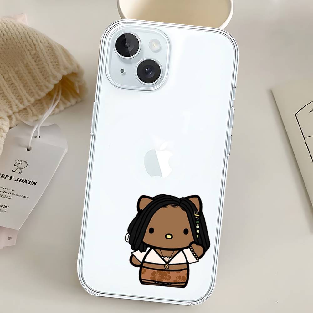 B-Black Earthy Head Wrap H-Hello K-Kit-ty Phone Case For Iphone17 16 15 11 13 14 Pro Max 7 8 Plus X Xr Xs Max Se2020 12mini Tran