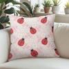 Ladybug Daisy square Jacquard Pillow Cover for Sofa Office Waist Cushion Cover Home Decorative Pillowcase