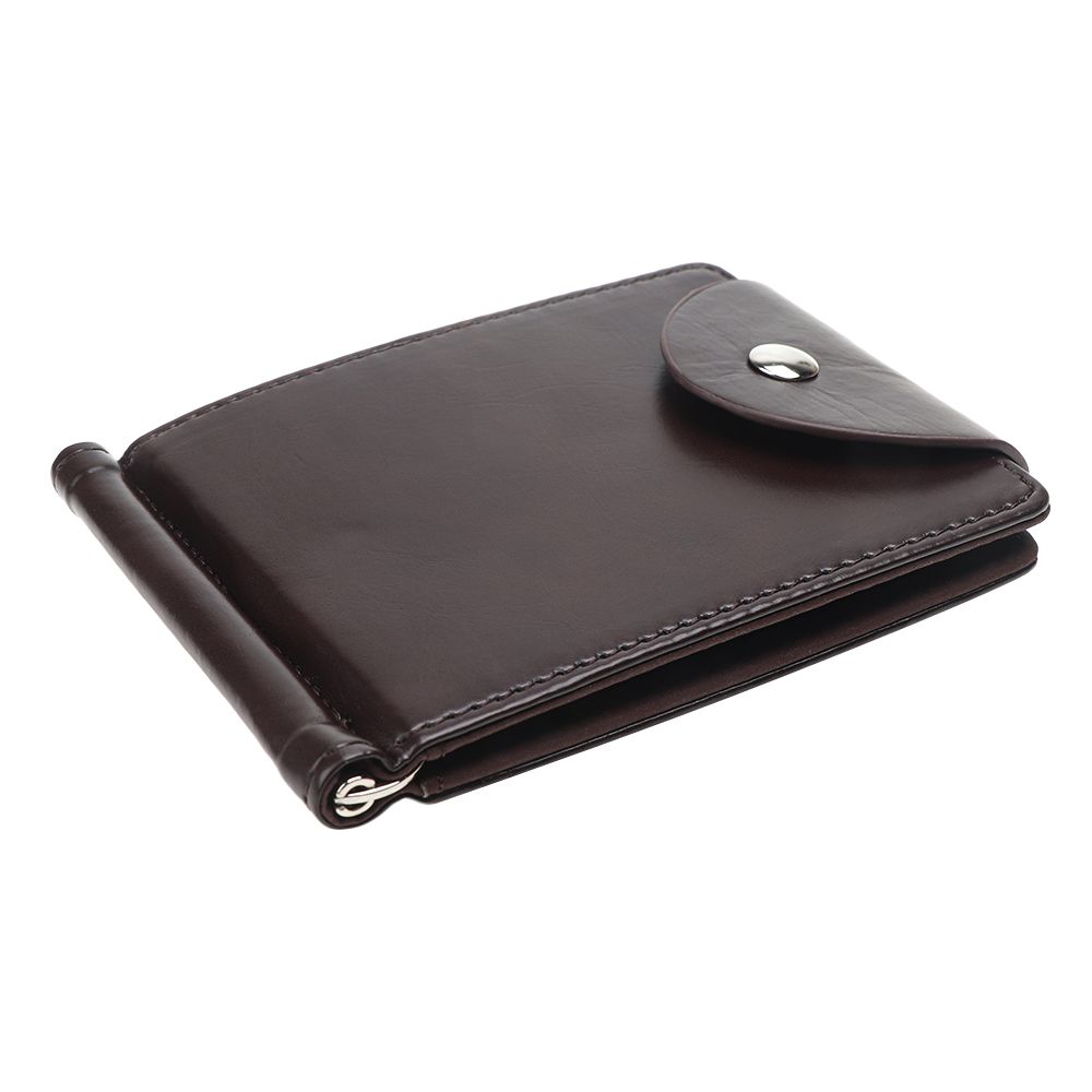 Buckle PU Leather Men Bag Card Bag Money Clips ID Credit Wallet Money Bag