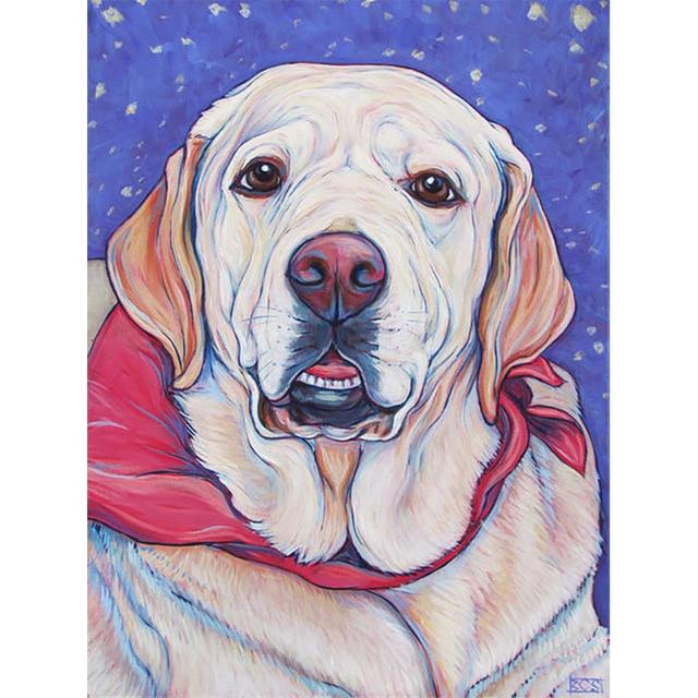 5D Diamond Embroidery Dog Full Round Square Diamond Painting Animal Full Square Resin Display Picture of Rhinestones Home Gift