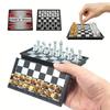 Mini Chess Set Travel Board Game Magnetic Portable Small Folding Pocket Chess Games For Kids And Adult
