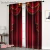 2Pcs Red Blackout Curtains For Privacy Machine Washable Perfect For Bedroom Living Room Decor Fashion Decorative Curtain