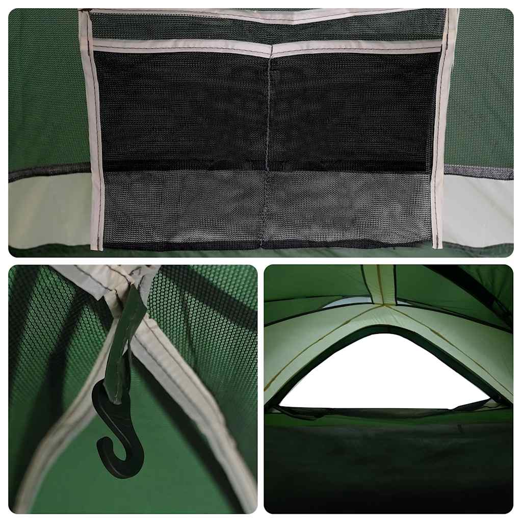 1 Person Camping Tent Green Waterproof