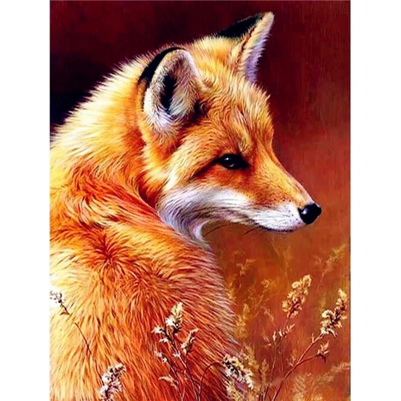 DIY 5D Diamond Painting Full Round Resin Fox Picture Diamond Embroidery Animlas Cross Stitch Diamond Mosaic Home Decor