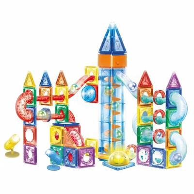 3D Magnetische Bausteine Set - SPRINGOS - 134 Teile - Mehrfarbig - Alter 3+ - LED-Paneele und Kugeln