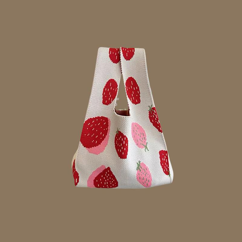 

Сумки ручной работы из трикотажа, женская мини-сумка на запястье с узлом, корейская повседневная сумка-тоут, многоразовые сумки для покупок