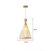 1/2PCS Bamboo Chandeliers Wood Base Lighting Interior Classical Hand Woven Bamboo Pendant Light Fixture Vintage Pendant Lamp