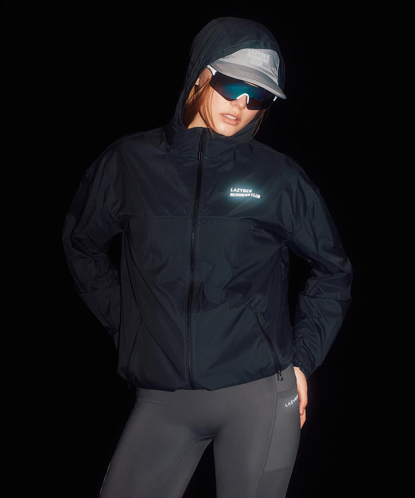 Lazybee Ultralight Packable Air Glide Reflect Windbreaker Jacket W Black