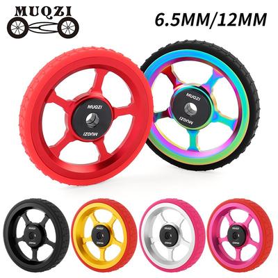 Aluminum Folding Bike Auxiliary Wheel Set With Steel Ball Bearing Brompton-style Compact Bikes
