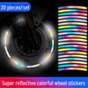 Creative Colorful Laser Wheel Stickers - Anti-Collision Tire Decals for Cars, Motorcycles, and Electric Vehicles
