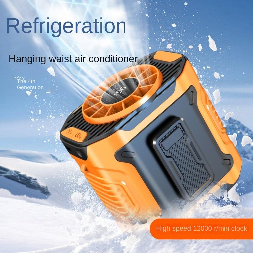 

Cooling High-temperature Waist-mounted Fan Portable Cooling Tools Small Fan Room Welding Site Orange (M360)