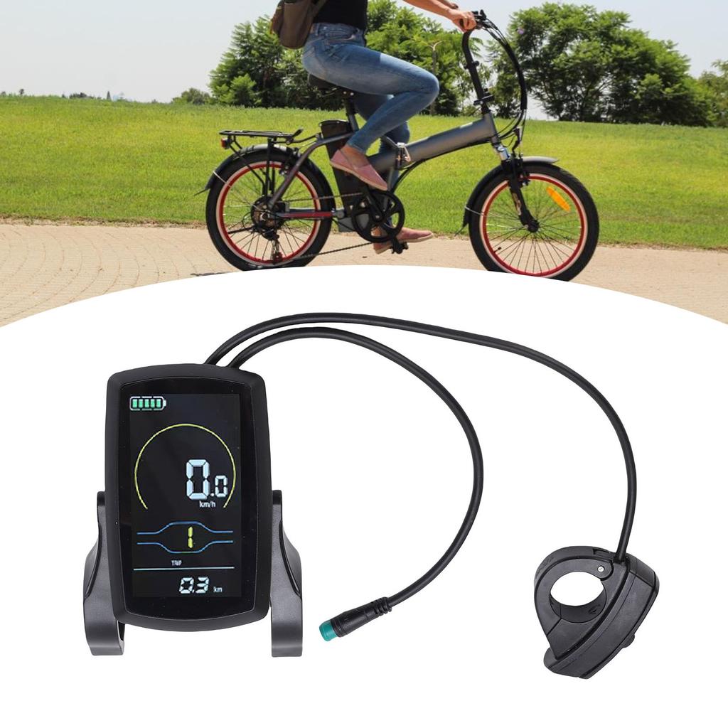 Electric Bike LCD Display Meter ABS Speedometer Odometer Electric Bike Screen Panel for Replacement