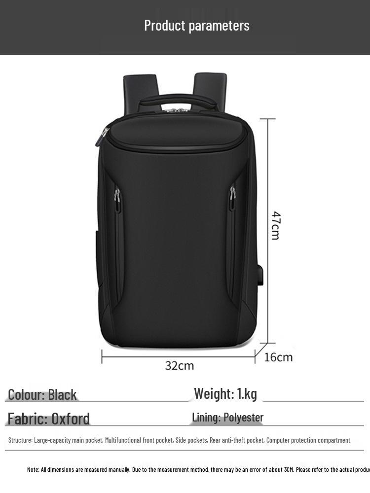 Men's Large Capacity Business & College Laptop Backpack