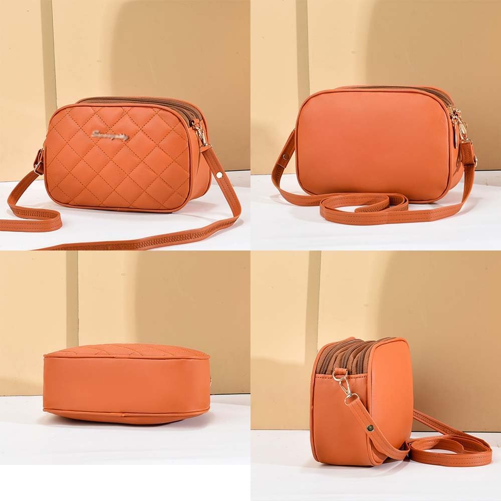 Crossbody Bag 3 Layer Crossbody Leather Shoulder Bags And Clutches Vintage Doctor Bag Purse For Women
