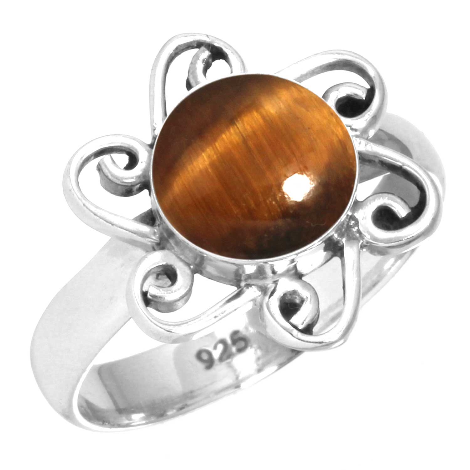 

Кольцо из стерлингового серебра 925 пробы с драгоценными камнями, ювелирные изделия ручной работы, подарок на День матери, малахит, лунный камень, розовый кварц, красный камень, дымчатый топаз, тигровый глаз, винтаж 5.5 глаз тигра