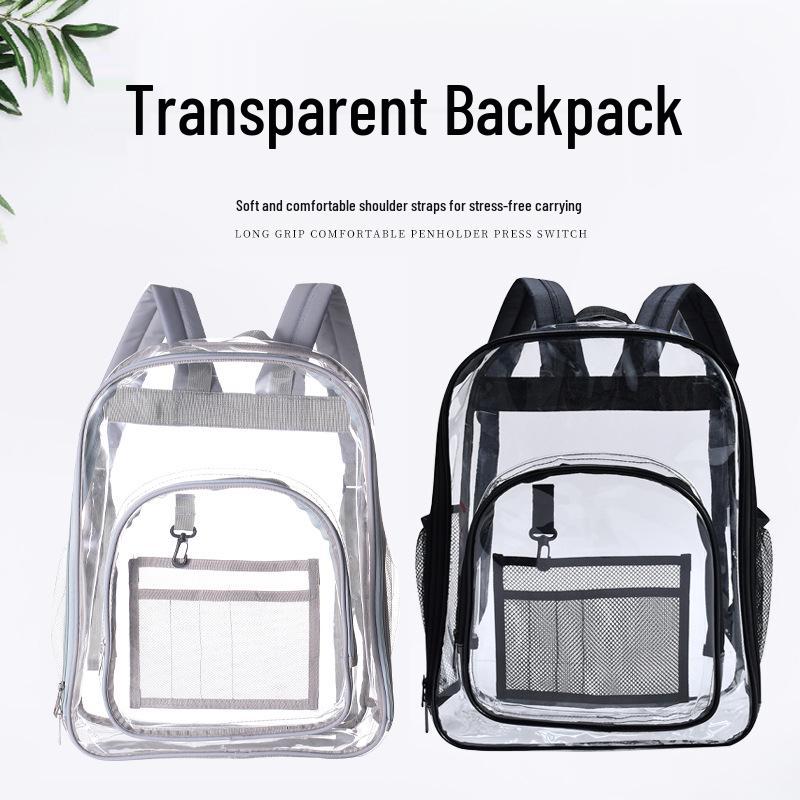 Eco-friendly PVC Transparent Ita Backpack - Unisex Waterproof School & Outdoor Bag