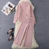 Autumn/Winter Knit Sweater & Wide-Leg Pants Set - Thick Korean Style, Loose Fit Women's Fashion