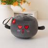 Cartoon Creative Coal Doll Pendant Plush Toy Black Coal Bag Keychain Hanging Ornament Doll Desktop Ornament