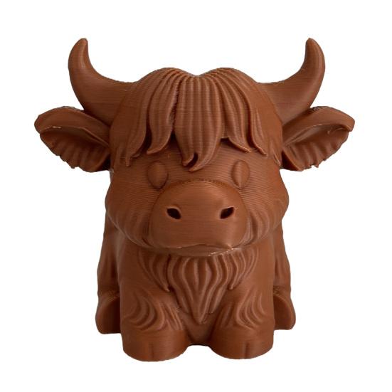 Highland Cow Pen Holder Cute Desk Organizer for Office Dorm Home Multipurpose Makeup Brush Cup Farmhouse Vanity Accessory Gift for Cow Lovers