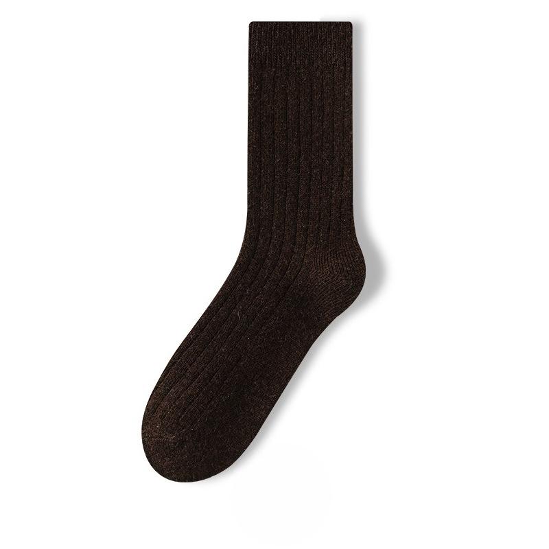 Herren Herbst und Winter Warm und Bequem Einfarbig Freizeit Alle Stoppen nicht Fuß Wolle Kniestrümpfe