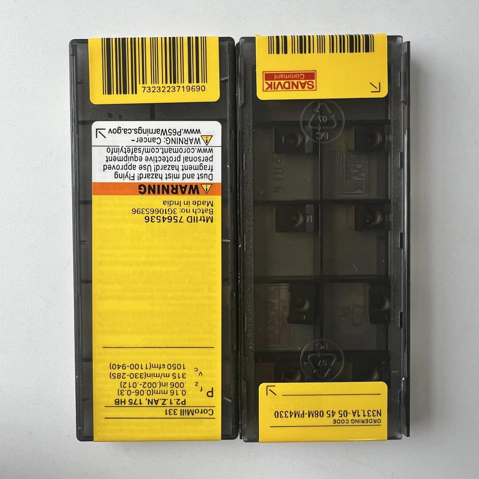 

Original Sandvik / N331.1A-054508M-PM 4330 /CNC lathe carbide blade tool 10 Pcs