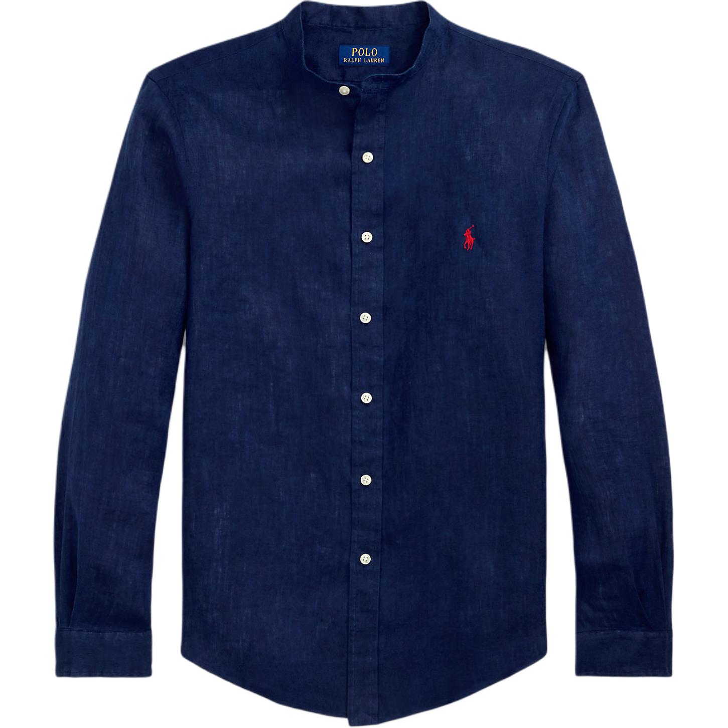 

Polo Ralph Lauren Рубашка мужская приталенная льняная с длинным рукавом темно-синяя 710968925-002 M