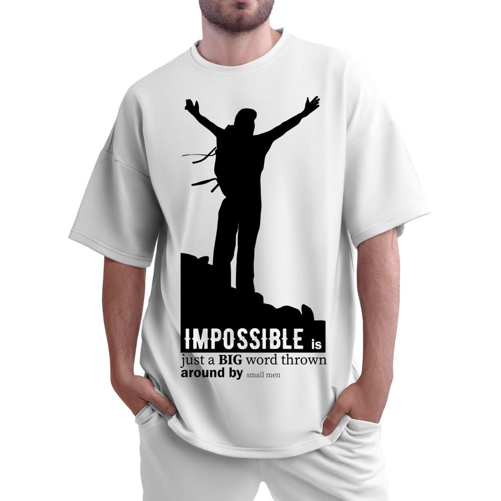 

Impossible Is Just a Big Word T-shirt Men s Women s Tops Tees – Inspirational Quote Tee for Men & Women XL