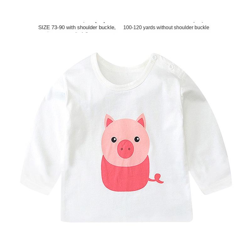 Baby Girl Autumn Long-sleeved T-shirt Baby Cotton Bottoming Shirt Girls Spring and Autumn Tops Small Children Fashionable Autumn Clothes
