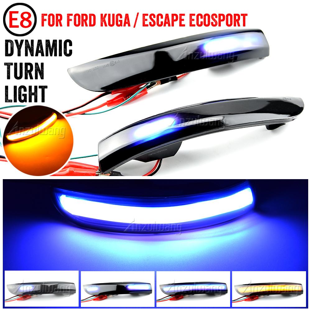 For Ford Escape Kuga II EcoSport 2013 - 2019 Car Accessories Dynamic LED Side Rearview Mirror Turn Signal Light Indicator