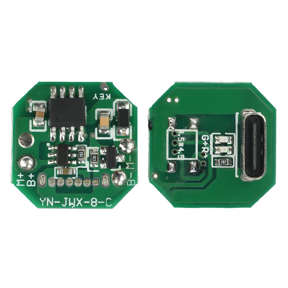 Flashlight Driver Board Circuit Board Flashlight Driver Board DIY Circuit Board TypeC Charging Port for 18650/21700 Batteries