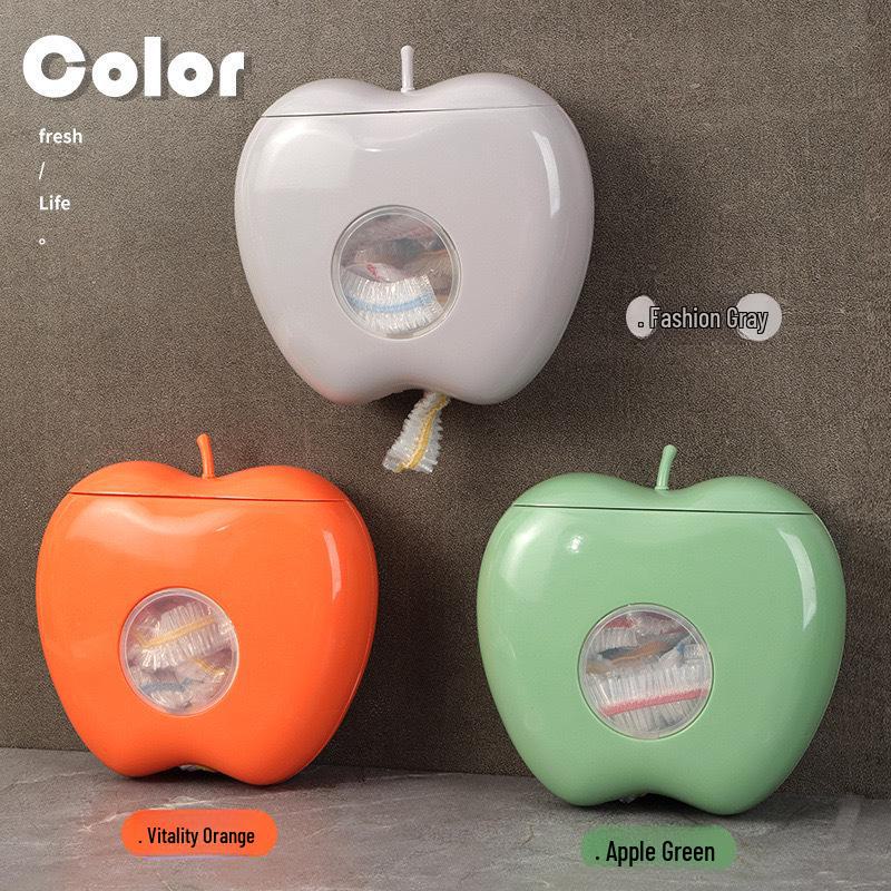 

Apple Wall-Mounted, Punch-Free Plastic Wrap Dispenser with Removable Filter