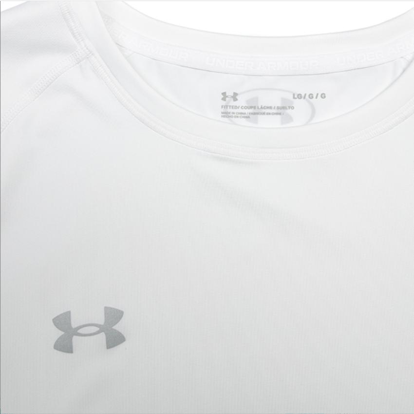 Under Armour Logo Print Crew Neck Short Sleeve T-Shirt And Solid Color Lace-Up Mid-Waist Long Pants Casual Sports Set 23500506-100+22500706-408