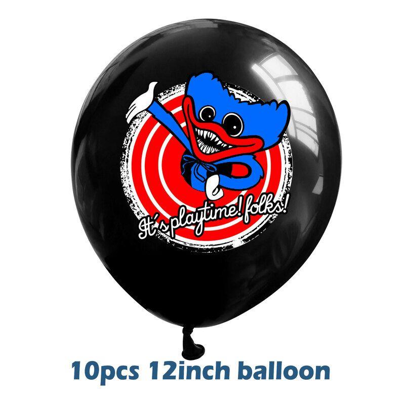 Poppy Playtime Huggy Wuggy Birthday Party Decorations Premium Set Of Balloons And Cake Toppers