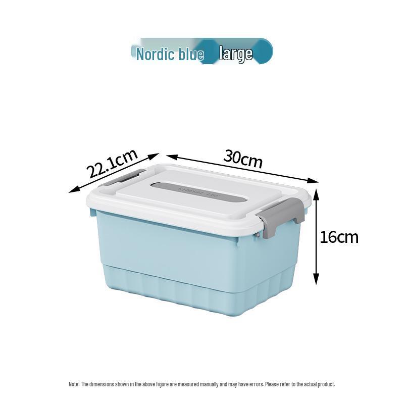 Extra Large Plastic Storage Box with Lid for Clothes, Toys, and Snacks