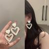 White Exaggerated Heart Dangle Earrings - 2025 Trendy Jewelry for Influencers and Stylish Women