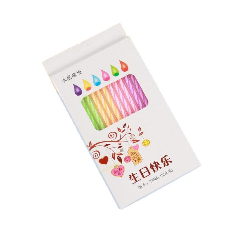 

Birthday Candle Gold Crystal-free Thread Cake Rainbow Candle Creative Party Children s Romantic Party Candle big crystal macaron 12 pcs