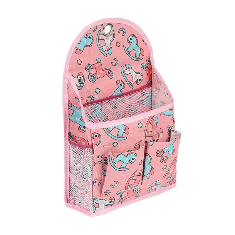 Настенная подвесная сумка для хранения книг журналов карманы для хранения хлопок лен влагостойкий карман для подвешивания всякой всячины за дверью merry-go-round 769₽