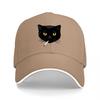Black Cat With Cigarette Baseball Cap Cool Animal Design Fashionable Streetwear Hat for Men and Women