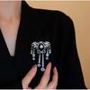 SUYU Classic Fashion Corsage Fringe Cubic Zirconia Imitation Zircon Suit Coat Pin