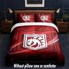 Set Biancheria da Letto Design Calcio Ipswich Town 1 Copripiumino + 2 Federe Morbido Traspirante Biancheria da Letto per la Casa