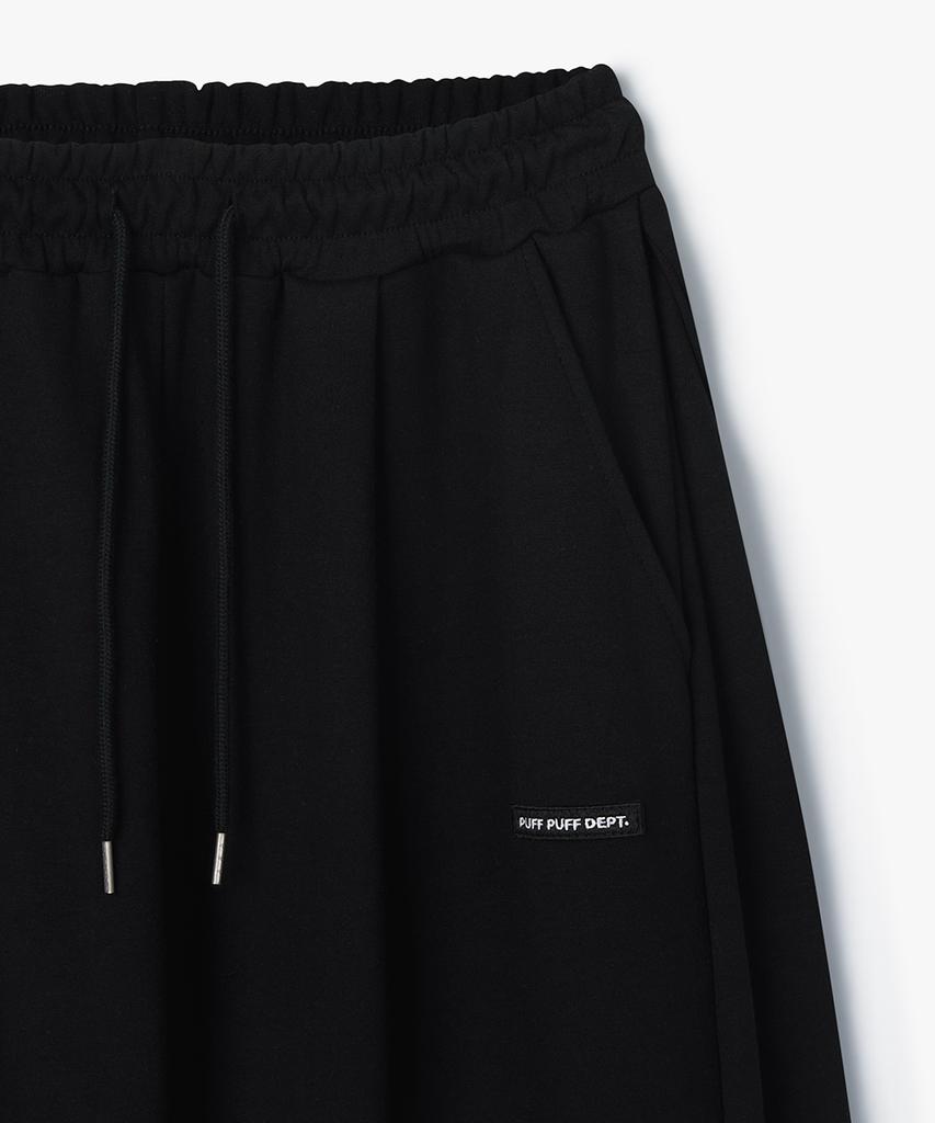 Peopeupeopeudebteu 3Pleats Wide Sweat Pants Black