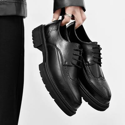 Módní Brogue Business Klasické Pánské Kožené Boty Módní Korejský styl design Svatba Ženicha a Volnočasová Párty 38-46 Černá Nové