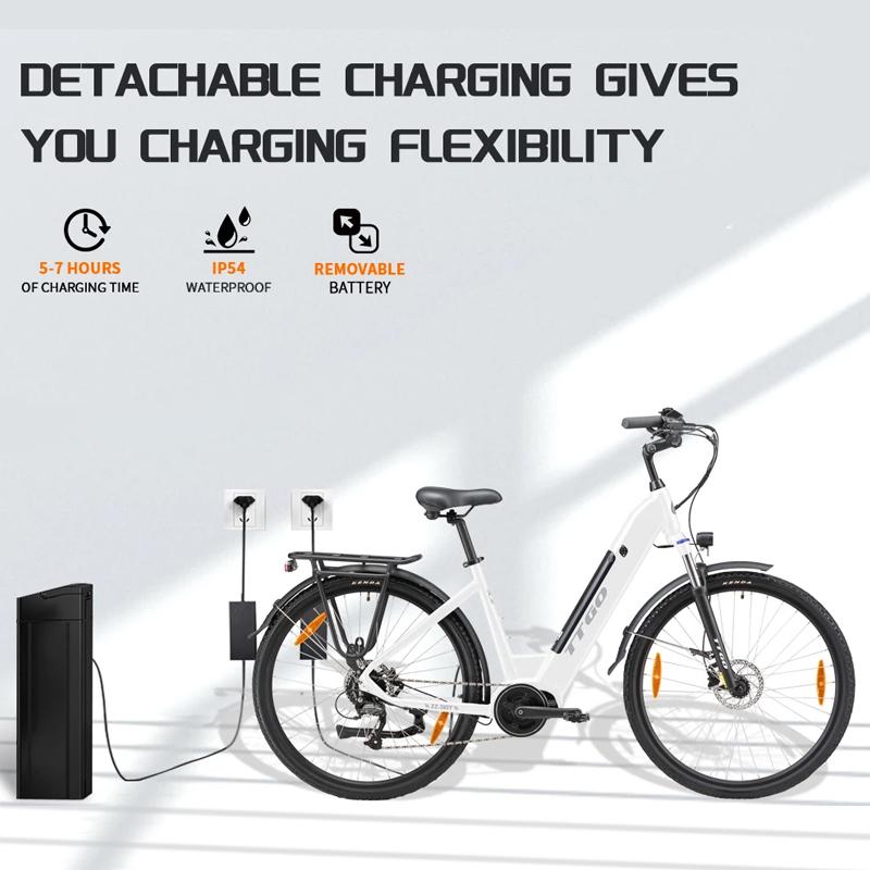 TTGO XK-ZZ-28ST Elektrische Fiets 250W Bafang Middenmotor 36V20AH Lithium Batterij Elektrische Fiets 28-inch Band Volwassen Stads Ebike