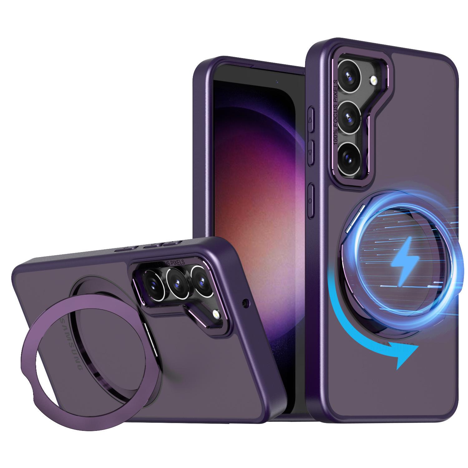 

Samsung S25 Ultra Case: 360° Rotating Magnetic Stand, Skin-Feel, Drop-Proof. Suitable for Cross-Border Use. S23