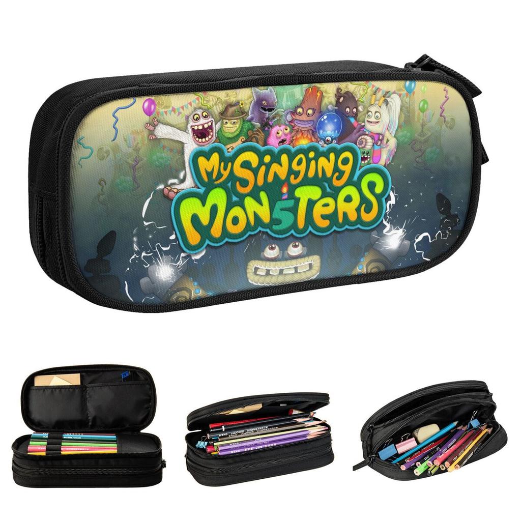 My Singing Monsters Pencil Case Fashion Kawaii Cartoon Pen Holder Pencil Bags Student Big Capacity School Gift Pencil Box