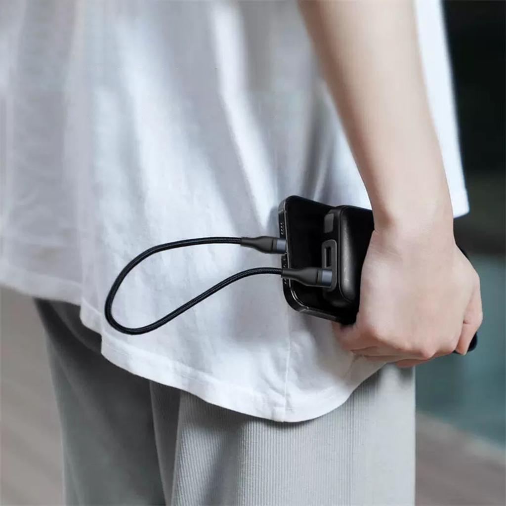 66W USB C Short Charge Cable 25CM for Fast Charging and Data Transfer 480Mbps Nylon Braided Line 25CM