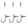 3pcs European-Style Carp Fishing Hooks With Bent Shank Anti-Weed Design High-Carbon Steel Rubber Bead Float Rig