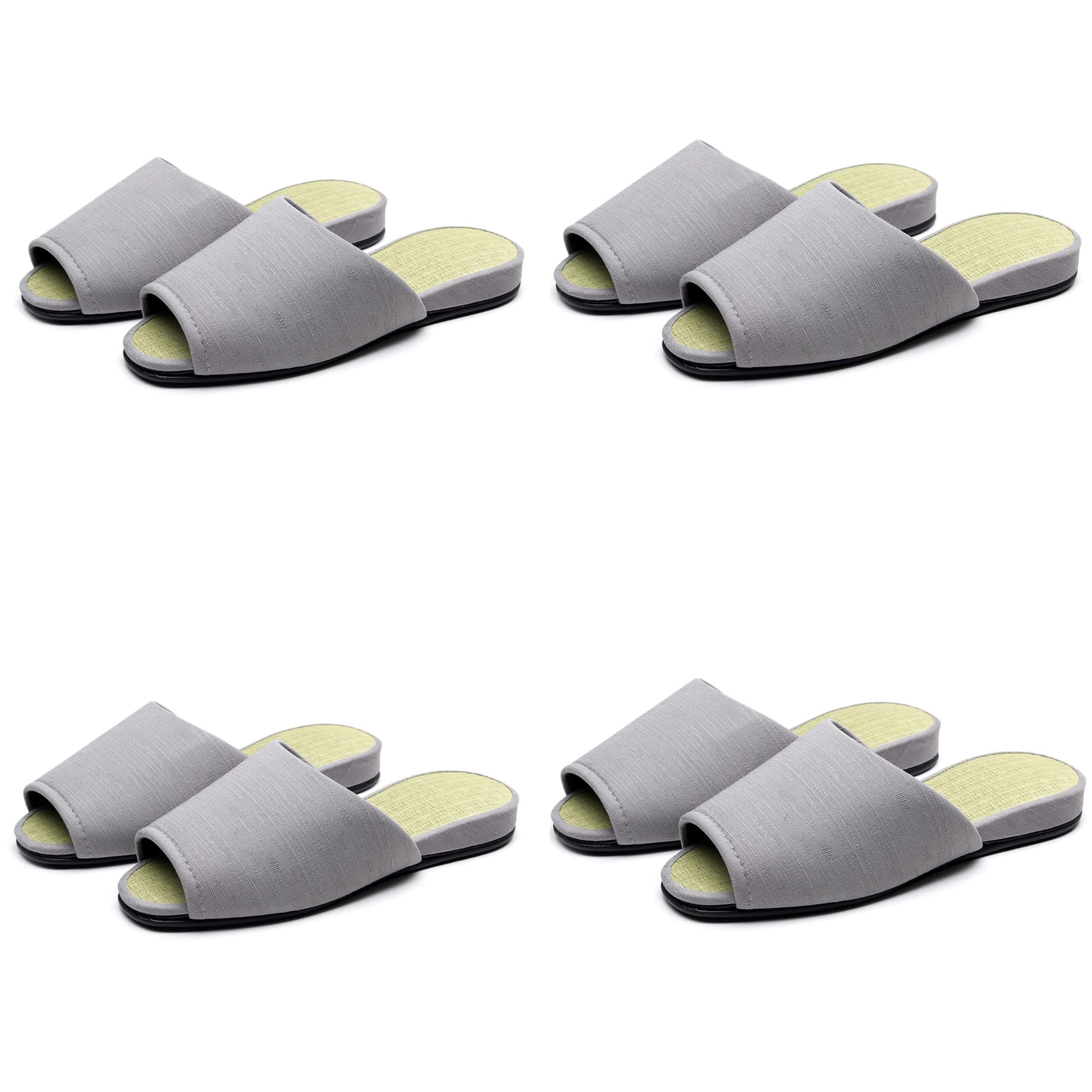 

Комплект татами для дома из 2 штук для мужчин и 2 штук для женщин, гостей, для лета, для туалета, сделанный в Японии из травы игуса [ЛУННАЯ КОМНАТА], тапочки, 4, серый