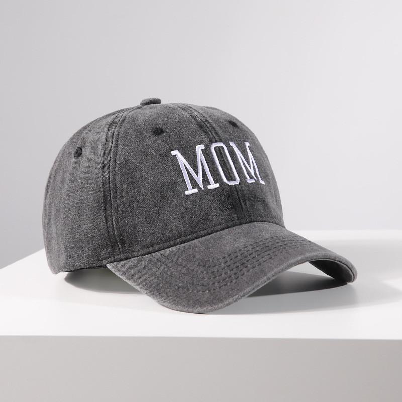 Dad Mom Letter Embroidery Cotton Baseball Hat With Adjustable Fit For Summer